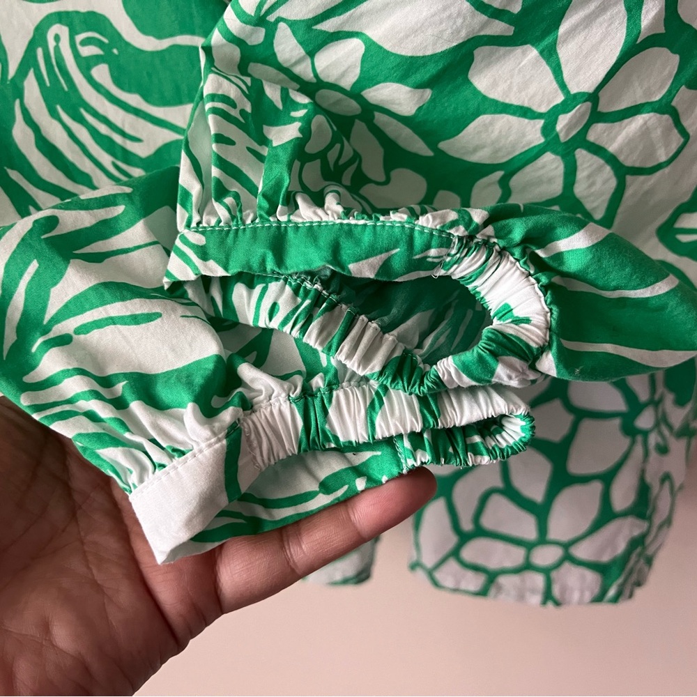 Lilly Pulitzer Sz XL Camryn Tunic in Spearmint Green Kiss My Tulips Top - Picture 9 of 14